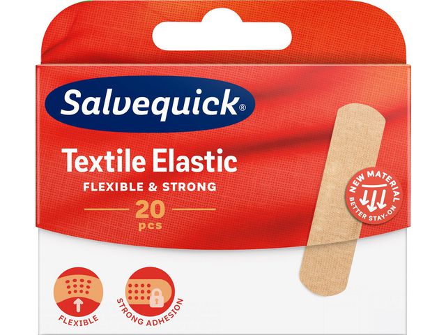 Salvequick Plåster Textil Medium, fp om 20 st
