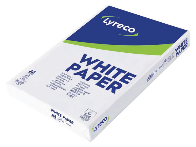 Lyreco Kopieringspapper Standard A3 80g ohålat, bunt om 500 blad