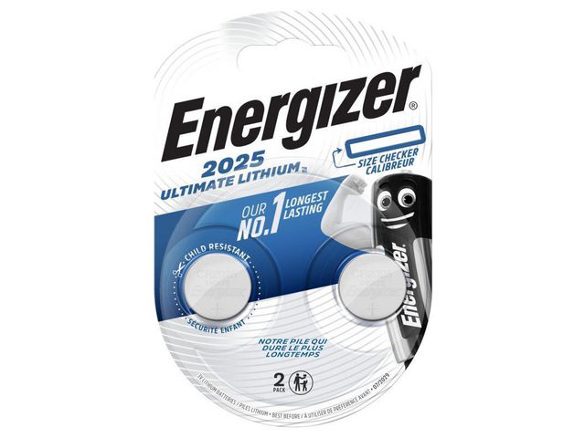 Energizer Batteri Ultimate CR2025, fp om 2 st