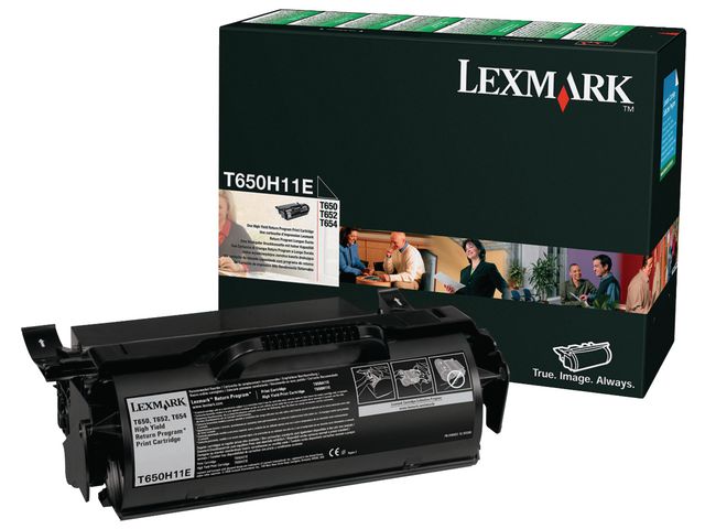 Lexmark Toner, hög kapacitet, svart, T650H11E, st