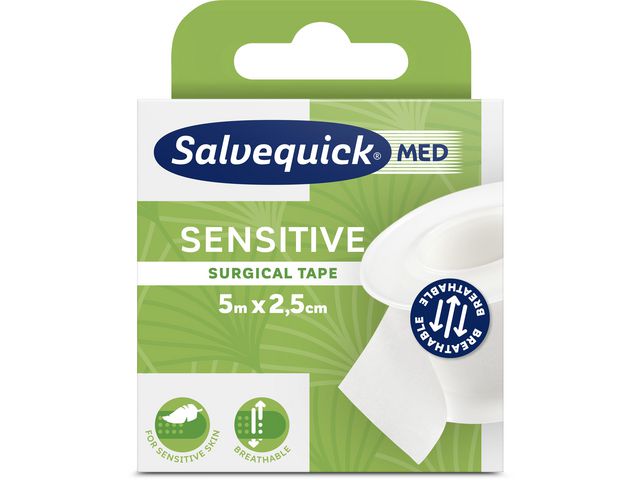 Salvequick Plåster Kirurgtape 5m, rulle om 5 m