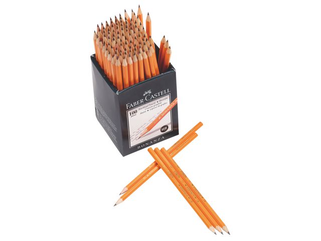 Faber-Castell Blyertspenna, Bonanza, HB-stift, sexkantig pennkropp, orange, fp om 100 st