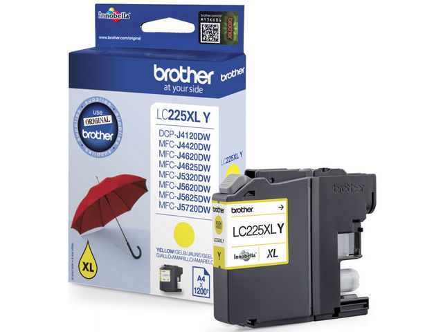 Brother Bläckpatron LC-225XLY, gul, st