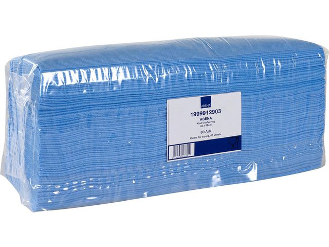 ABENA Rengöringsduk interfold blå, fp om 80 st