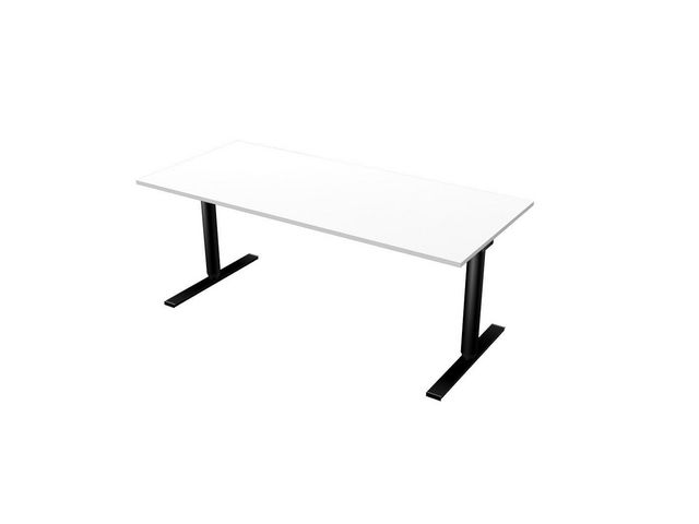 LANAB DESIGN Skrivbord El 180x80cm vitlam/svart, st