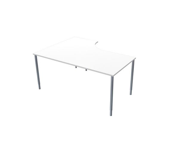 LANAB DESIGN Skrivbord Höger 160x120cm vitlaminat/grå, st