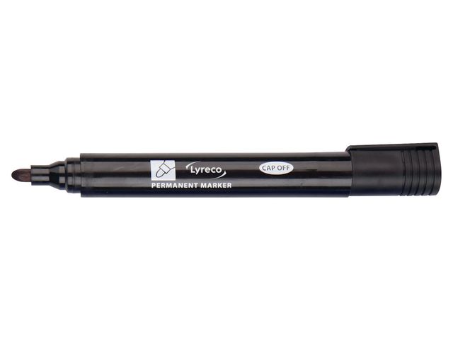 Lyreco Märkpenna 1,5mm rund svart, st