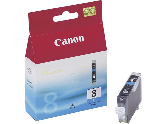 Canon Bläckpatron, PIXMA CLI-8 C, 0621B001, ChromaLife100, cyan, singelförpackning, st