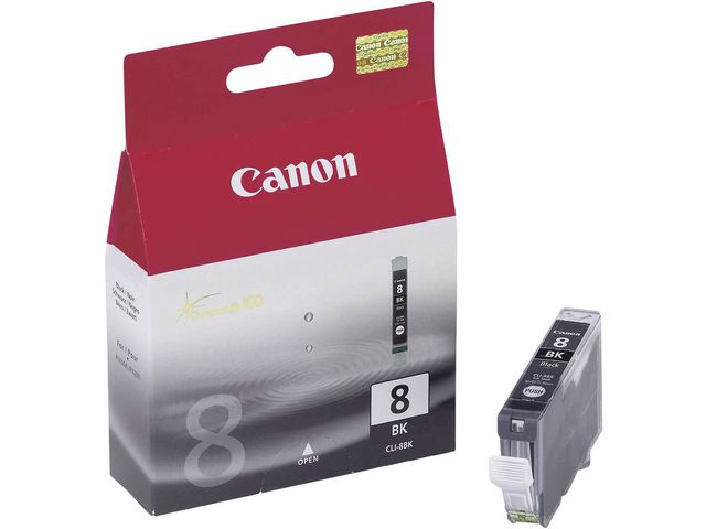 Canon Bläckpatron, PIXMA CLI-8 BK, 0620B001, ChromaLife100, svart, singelförpackning, st