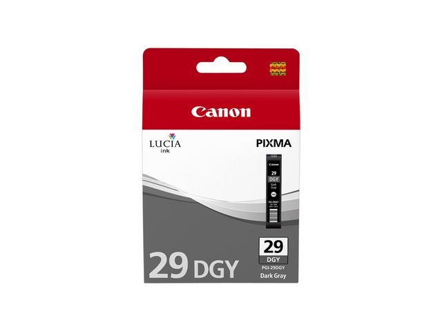 Canon Bläckpatron, PGI-29DGY, mörkgrå, singelförpackning, 4870B001, st