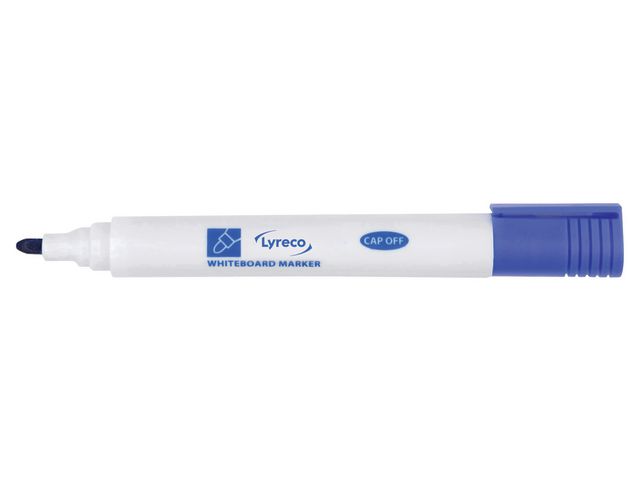 Lyreco Whiteboardpenna drywipe rund blå, st