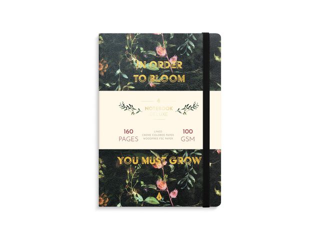 Burde Anteckningsbok Deluxe A5 flower, st