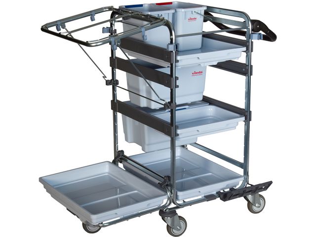 Vileda Städvagn Origo 500HX Plus, silver och mörkgrå, st