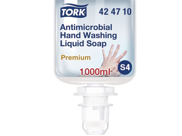 Tork Handtvål S4 Antimikrobiell Flytande 1l, flaska om 1 l