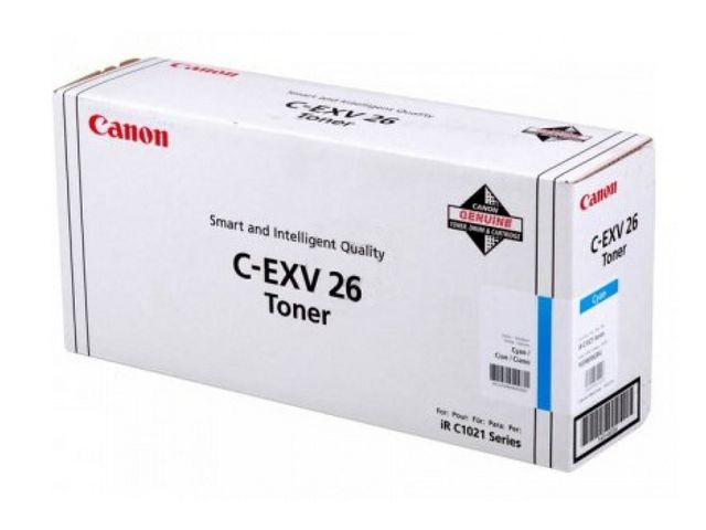 Canon Toner, C-EXV 26, cyan, singelförpackning, 1659B006, st