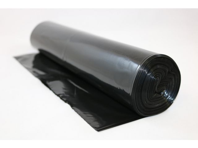 Plastsäck LLD 125L 60my svart, rulle om 25 st