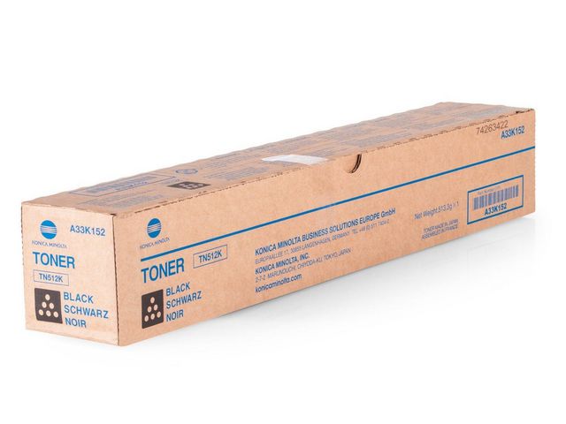 Konica Minolta Toner, svart, TN512K, st