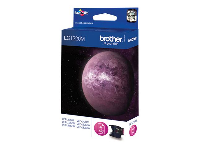 Brother Bläckpatron, LC 1220M, magenta, singelförpackning, LC-1220M, st