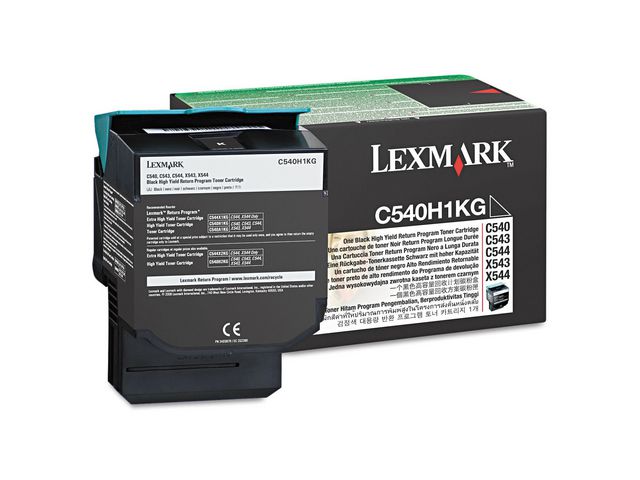 Lexmark Toner C540H1KG, svart, singelförpackning, hög kapacitet, st