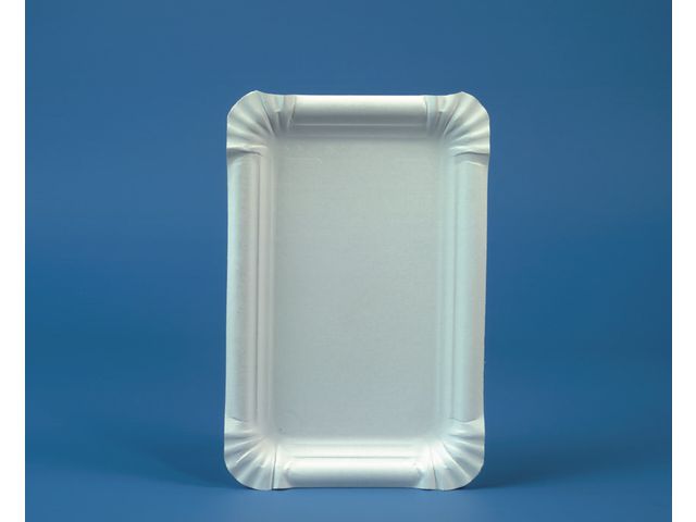 PAPSTAR Tallrik Pure kantig 13x20cm vit, fp om 250 st
