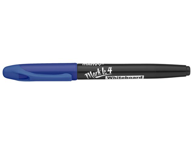 Marvy Whiteboardpenna, MarkIt 4, icke-permanent, alkoholbaserat bläck, 2 mm, mediumspets, blå, st