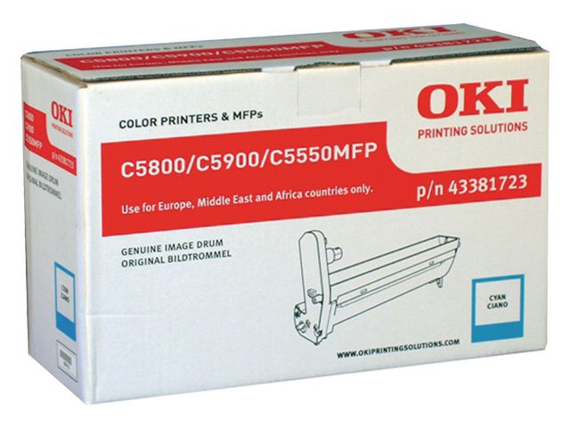 OKI Trumenhet, cyan, 43381723, st
