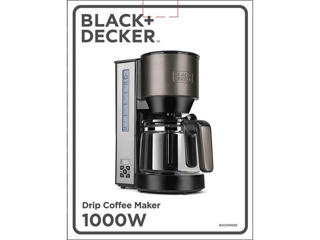 Black & Decker Kaffebryggare Timer 1000W rostfritt stål, st