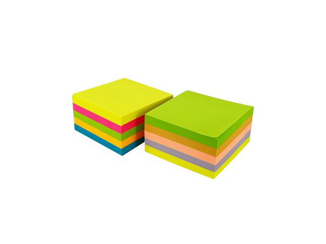 Lyreco Notes kub prem 76x76 färger 2/FP, fp om 2 st