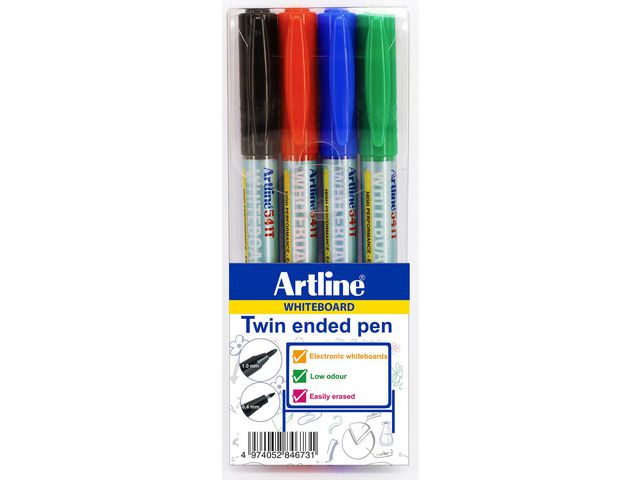 Artline Whiteboardpenna 541T 4 färger, fp om 4 st