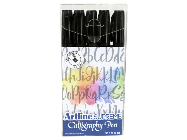 Artline Kalligrafiset svart 5/FP, fp om 5 st
