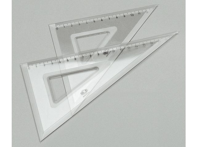 ARDA Triangellinjal, polystyren, genomskinlig, st