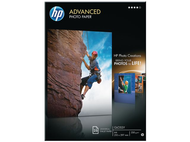 HP Fotopapper Q5456A A4 250g, fp om 25 blad