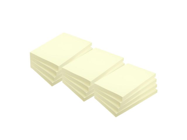 Lyreco Notes recycled 38x51mm gul 12/FP, fp om 12 st