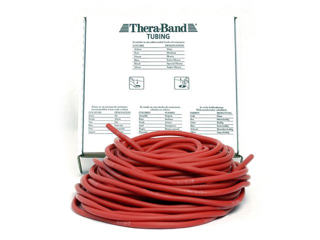 THERA-BAND Träningsband TUBING röd 30,5m, st