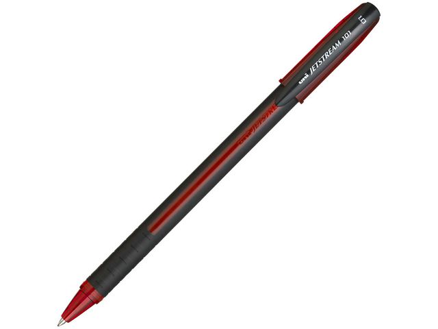 Uni-Ball Kulspetspenna Jetstream 101, spets på 1 mm, röd pennkropp, rött bläck, st