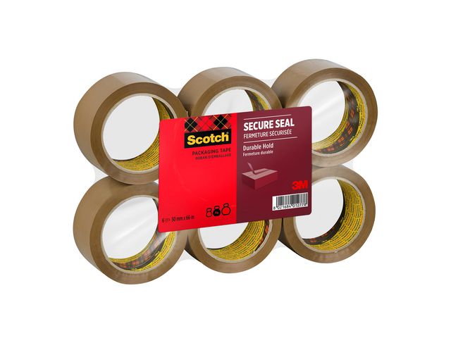 Scotch® Packtejp Heavy 50mmx66m Brun, fp om 6 rullar