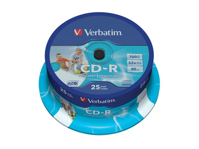 Verbatim CD-R 700 MB, 52X spindel, fp om 25 st