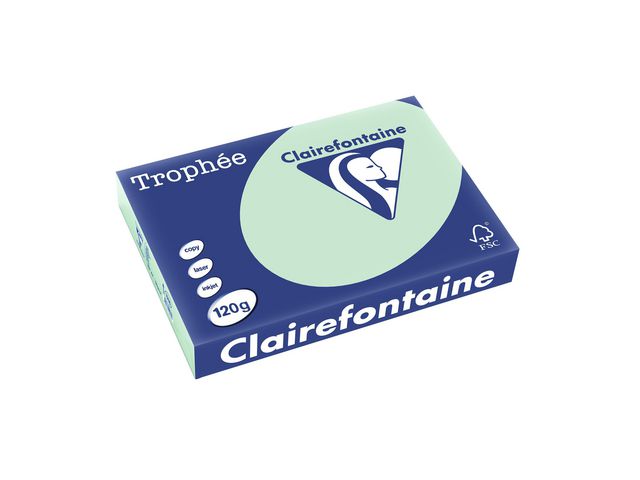 Clairefontaine Trophée A4 120 g färgat papper mintgrön, bunt om 250 blad