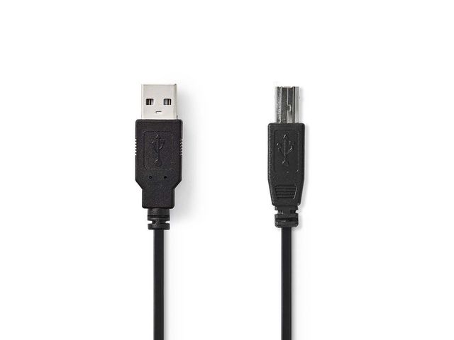 NEDIS Kabel USB 2.0 A-B 5m Svart, st
