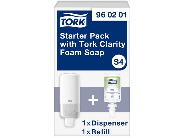 Tork Dispenser S4 Clarity starter pack 1l vit, st