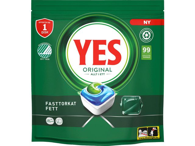 yes Maskindisk Original tabletter storpack, fp om 99 st