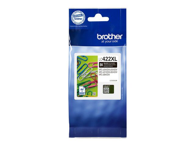 Brother Bläckpatron LC422XLBK Svart, st
