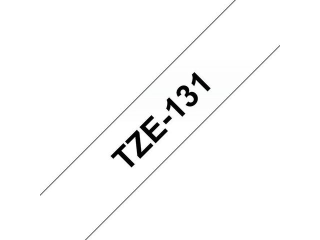 Brother Tape TZE131 12mm svart på klar, st
