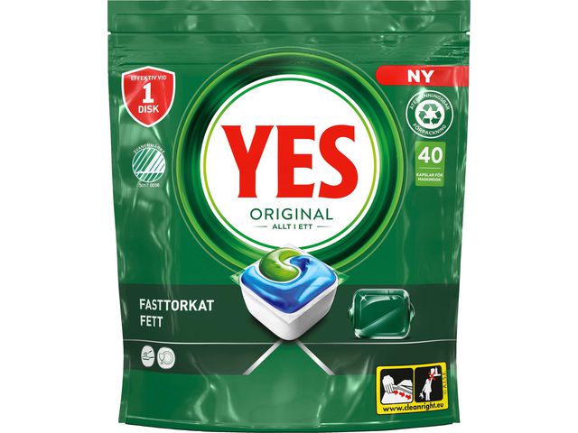 yes Maskindisk Original tabletter, fp om 40 st