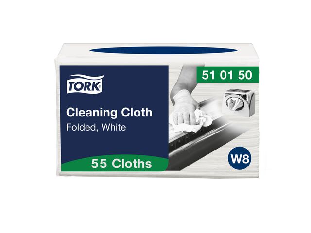 Tork Rengöringsduk Premium W8 Mjuk vit, fp om 55 st