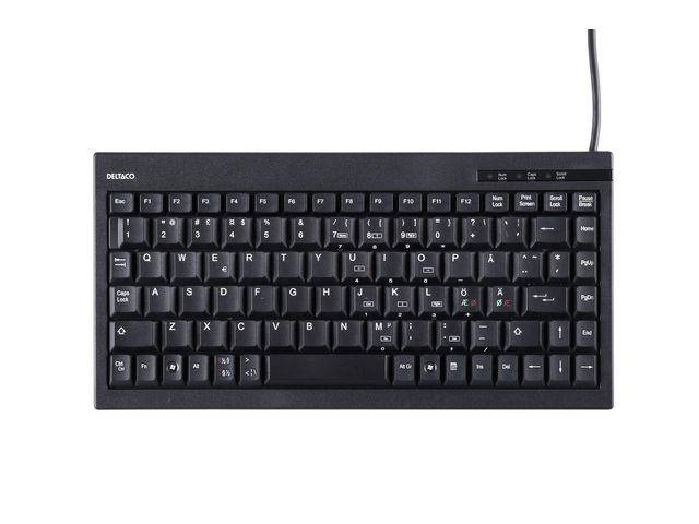 DELTACO Tangentbord Mini Kabel, st