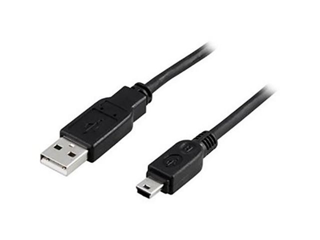 DELTACO Kabel USB - Mini USB 2m, st