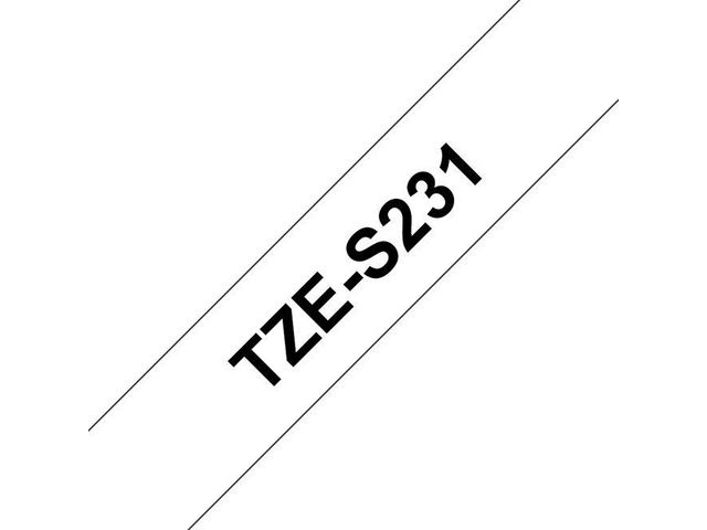 Brother Tape TZES231 12mm svart på vit, st