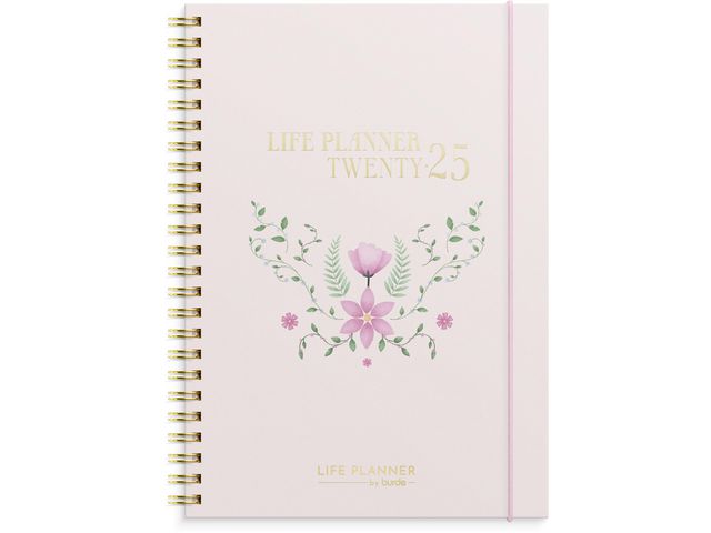 Burde Kalender 2025 Life Planner Pink horisontell, st