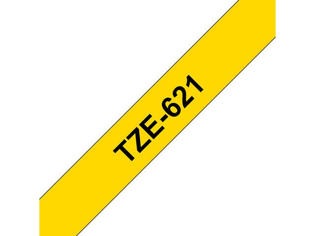 Brother Tape TZE621 9mm svart på gul, st